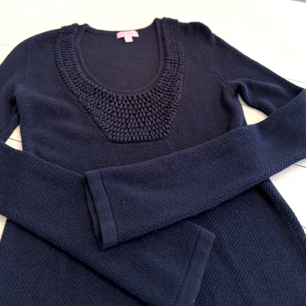 Lilly Pulitzer Navy Blue Sweater/Dress Size S